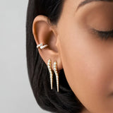 Punk Rivet Hoop Earrings Zircon Ear Buckle Pendant Jewelry
