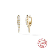 Punk Rivet Hoop Earrings Zircon Ear Buckle Pendant Jewelry