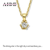 925 Silver Zircon Pendant Necklace for Women Wedding Jewelry