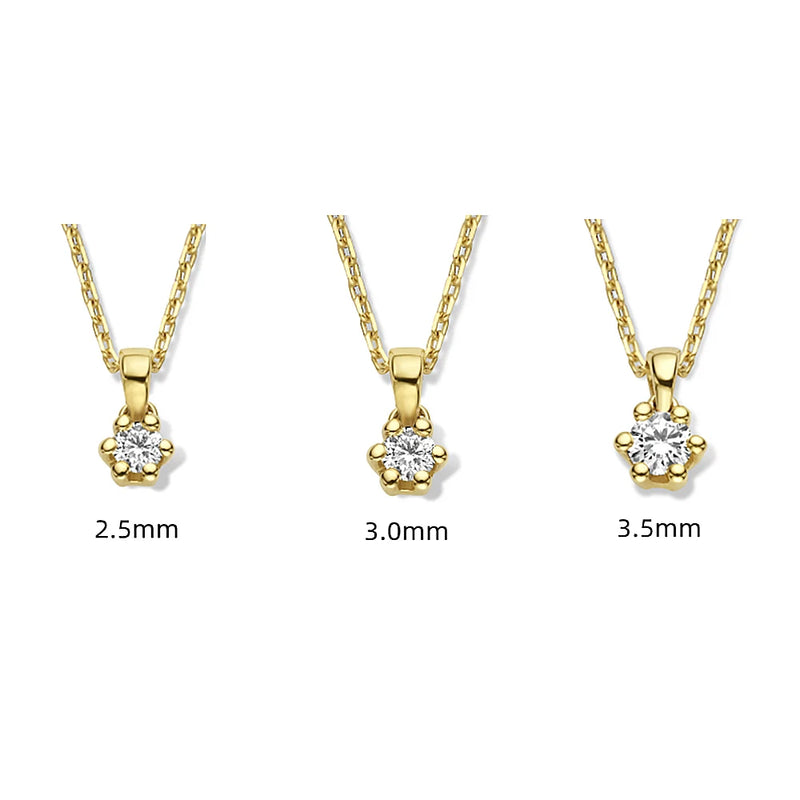 925 Silver Zircon Pendant Necklace for Women Wedding Jewelry