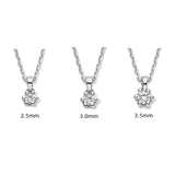 925 Silver Zircon Pendant Necklace for Women Wedding Jewelry