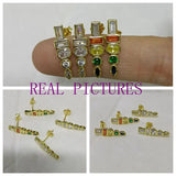 925 Silver Rainbow Stud Earrings Plated Fine Jewelry Gift