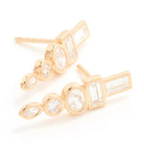 925 Silver Rainbow Stud Earrings Plated Fine Jewelry Gift