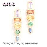 925 Silver Rainbow Stud Earrings Plated Fine Jewelry Gift