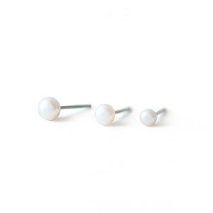 S925 Silver Vintage Pearl Stud Earrings Set