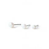 S925 Silver Vintage Pearl Stud Earrings Set