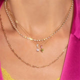 925 Silver Multicolor Zircon Drop Pendant Necklace