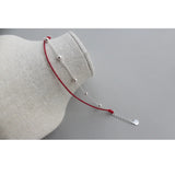 925 Silver Beads Anklet Red Rope Foot Jewelry Girl Gift