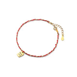 925 Silver Beads Chain Red Thread Bracelet Women Good Luck Gift