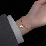 925 Silver Beads Chain Red Thread Bracelet Women Good Luck Gift