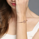 Personalized Letter Engraved Bracelet 18K Plated Women Stainless Steel Bangle