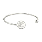 Personalized Letter Engraved Bracelet 18K Plated Women Stainless Steel Bangle