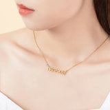 18K Plated Month Year Number Necklace Stainless Steel Date Pendant Necklace