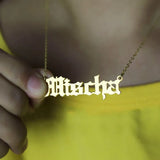 18K Plated Stainless Steel Name Necklace Women Personalized Gift Jewelry