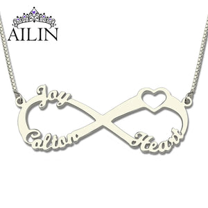 Personalized 18K-Plated Stainless Steel Three Name Necklace
