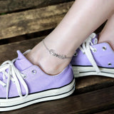 Personalized Name Bracelet Stainless Steel Anklet 18K Plated