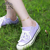 Personalized Name Bracelet Stainless Steel Anklet 18K Plated