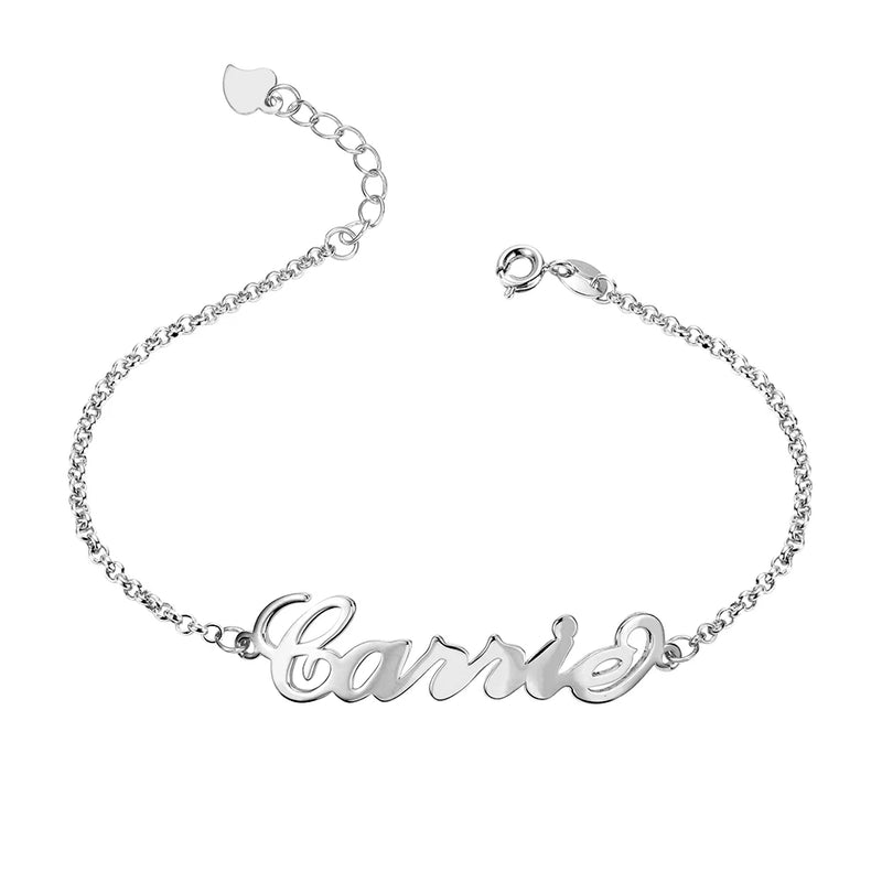 Personalized Name Bracelet Stainless Steel Anklet 18K Plated