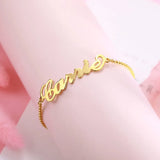 Personalized Name Bracelet Stainless Steel Anklet 18K Plated