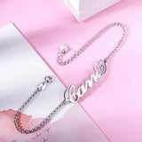 Personalized Name Bracelet Stainless Steel Anklet 18K Plated