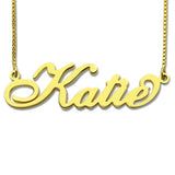 Personalized Stainless Steel Name Necklace 18K Silver Plated Jewelry