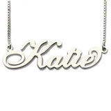Personalized Stainless Steel Name Necklace 18K Silver Plated Jewelry