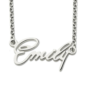 Year Font Necklace 18K-Plated Stainless Steel Name Necklace