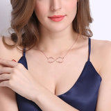 Stainless Steel Necklace 18K Plated Infinity Nameplate Jewelry