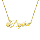 Personalized Name Necklace Box - 18K Rose Plated Stainless Steel Pendant