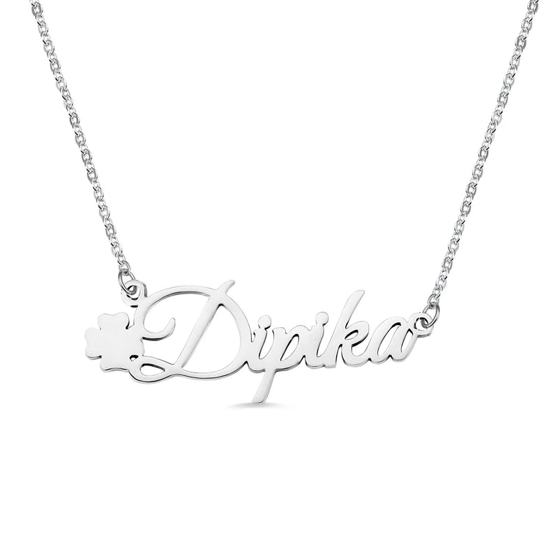 Personalized Name Necklace Box - 18K Rose Plated Stainless Steel Pendant