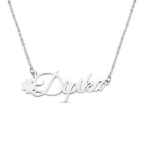 Personalized Name Necklace Box - 18K Rose Plated Stainless Steel Pendant