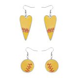 Baseball Softball Stainless Steel Earrings Gift