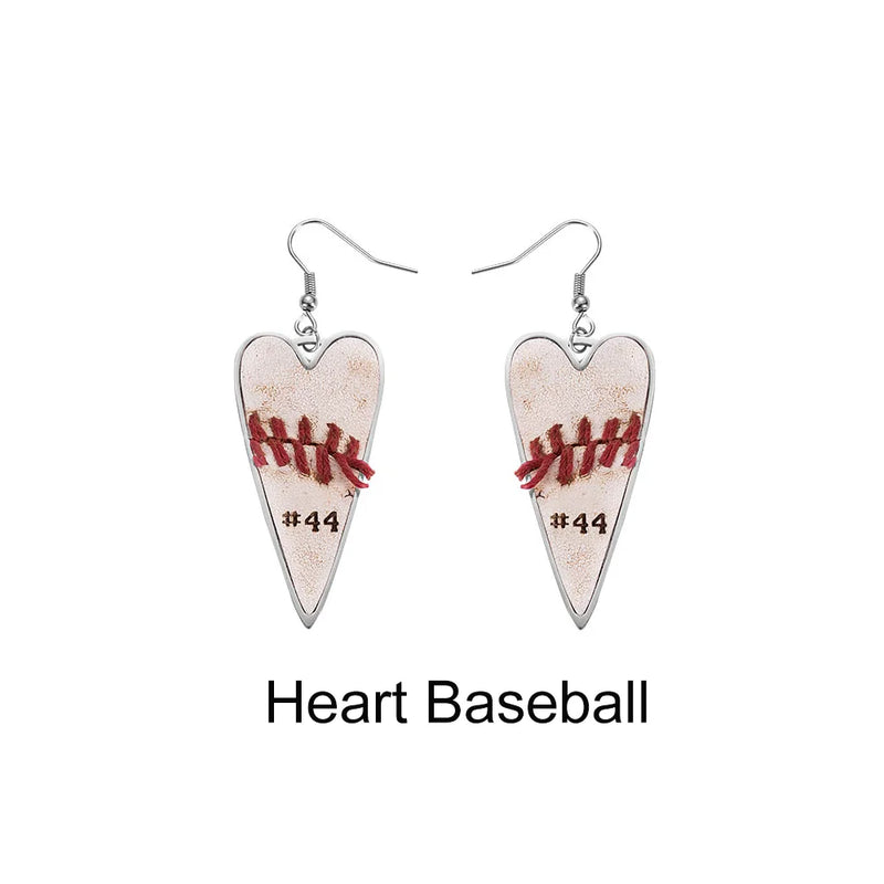 Baseball Softball Stainless Steel Earrings Gift