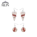 Baseball Softball Stainless Steel Earrings Gift