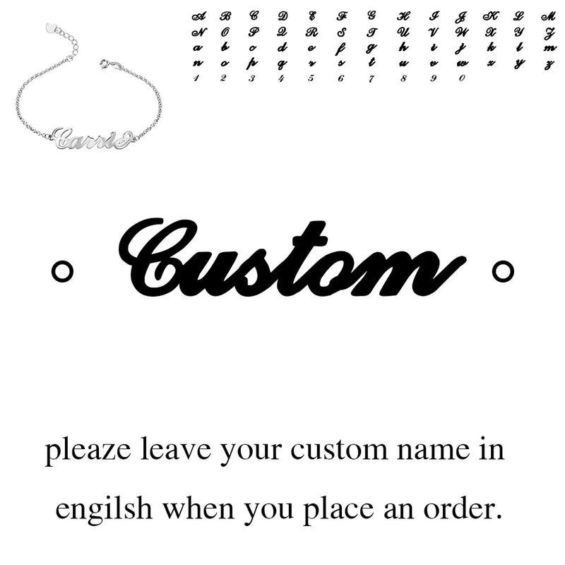 Bohemian Leg Chain Stainless Steel Anklet Name Bracelet