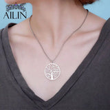 Customized Arabic Name Tree of Life Engraved Pendants Choker Necklace