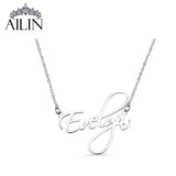 Custom Rose Gold Calligraphy Name Necklace - Elegant Gift for Her