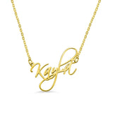 Custom Rose Gold Calligraphy Name Necklace - Elegant Gift for Her