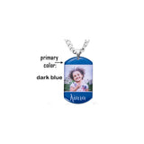 Personalized Engraved 1-4 Photo Necklace Memorial Jewelry for Woman Man
