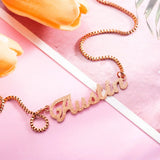 Personalized Engraved Name Necklace in Rose - Special Gift Jewelry for Woman