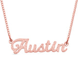 Personalized Engraved Name Necklace in Rose - Special Gift Jewelry for Woman
