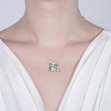 Pet Picture Necklace Key Buckle with Engraved Photo Name