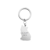 Pet Picture Necklace Key Buckle with Engraved Photo Name