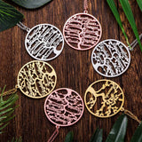 Personalized Family Tree Necklace with 13 Names Pendant