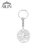 Personalized Stainless Steel Family Tree Keychain for Woman