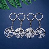 Personalized Stainless Steel Family Tree Keychain for Woman