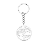 Personalized Stainless Steel Family Tree Keychain for Woman