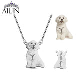 Stainless Steel Pet Photos Engraved Necklace Gift
