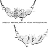 Stainless Steel Pet Photos Engraved Necklace Gift