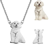 Stainless Steel Pet Photos Engraved Necklace Gift